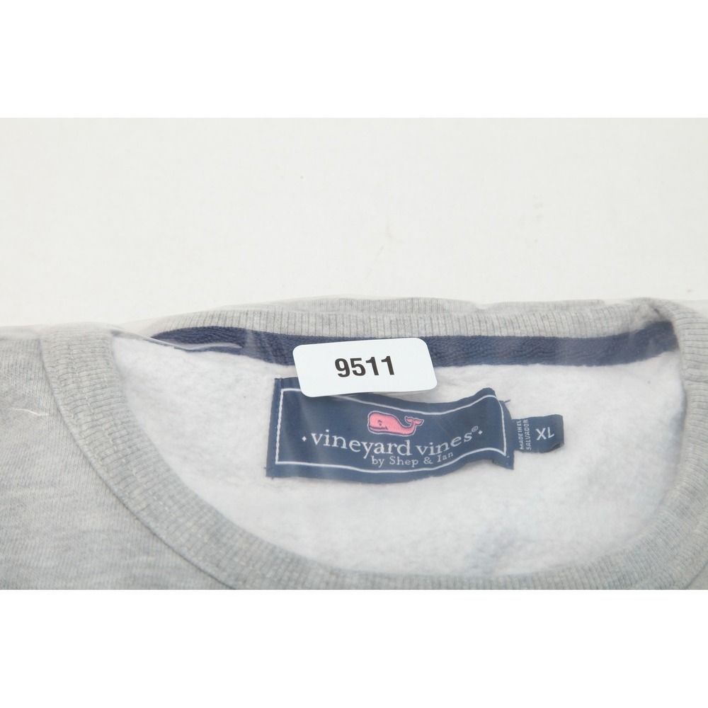 Vineyard Vines Men's XL Gray Green Logo Crewneck Sweatshirt Pullover Activewear - Picture 10 of 10